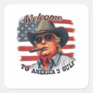 Freedom to American’s Gulf American Trump  Square Sticker