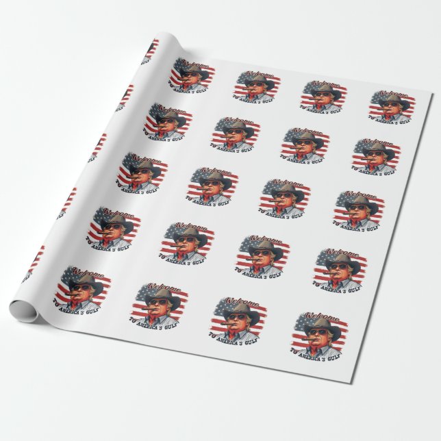 Freedom to American’s Gulf American Trump  Wrapping Paper (Unrolled)