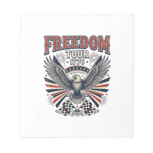 Freedom Tour 1776 Vintage Eagle Patriotic Shirt_1 Notepad