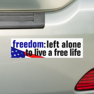 Freedom (v.2 flag)  Bumper Sticker