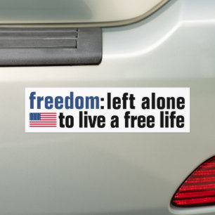 Freedom (v.3 flag)  Bumper Sticker