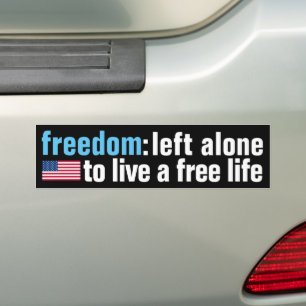 Freedom (v.3 flag, dark) Bumper Sticker