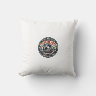 Freedom Vinyl Patriotic Patriotic Vinyl Record Mus Cushion