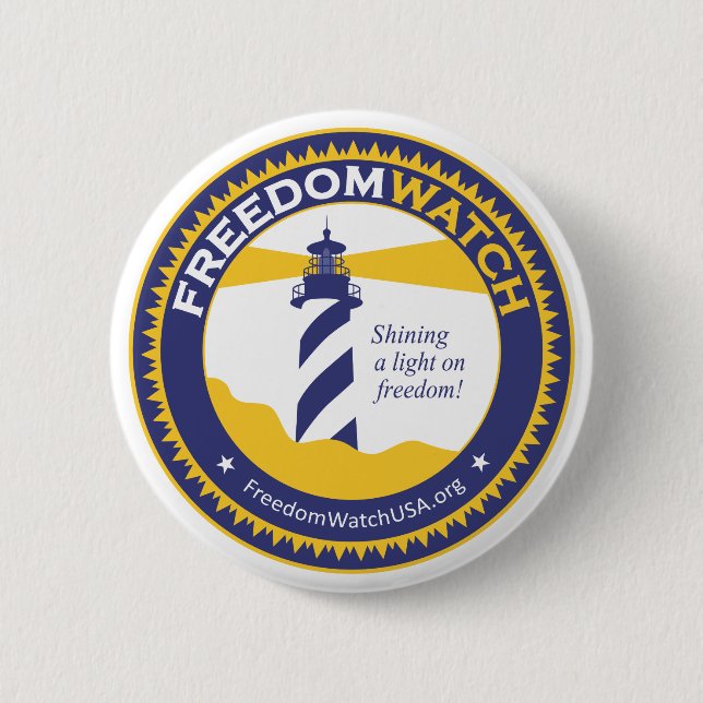 Freedom Watch 6 Cm Round Badge (Front)