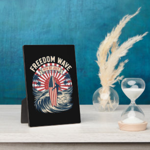 Freedom Wave 4th Of July Plaque