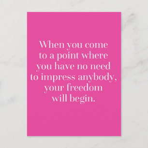 Freedom Will Begin Quote Postcard