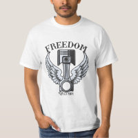freedom wings pistons vintage motorcycle T-Shirt