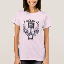 freedom wings pistons vintage motorcycle T-Shirt