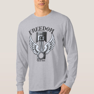 freedom wings pistons vintage motorcycle T-Shirt