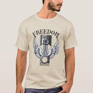 freedom wings vintage car pistons engines T-Shirt