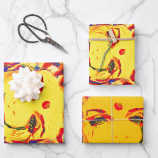 Freedom Yellow smiley face Wrapping Paper Sheet