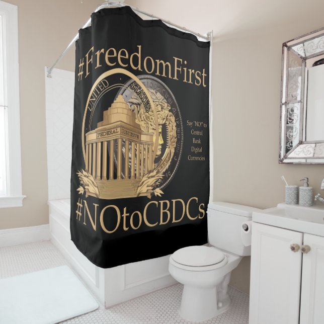 #FreedomFirst: Liberty Wallet- Embrace Freedom Shower Curtain (In Situ)