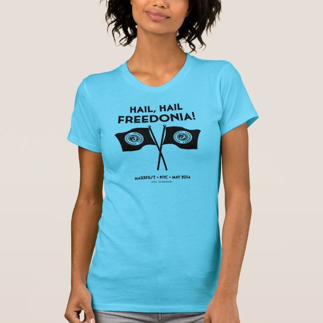 Freedonia Women's Tee (Turquoise) (Front)