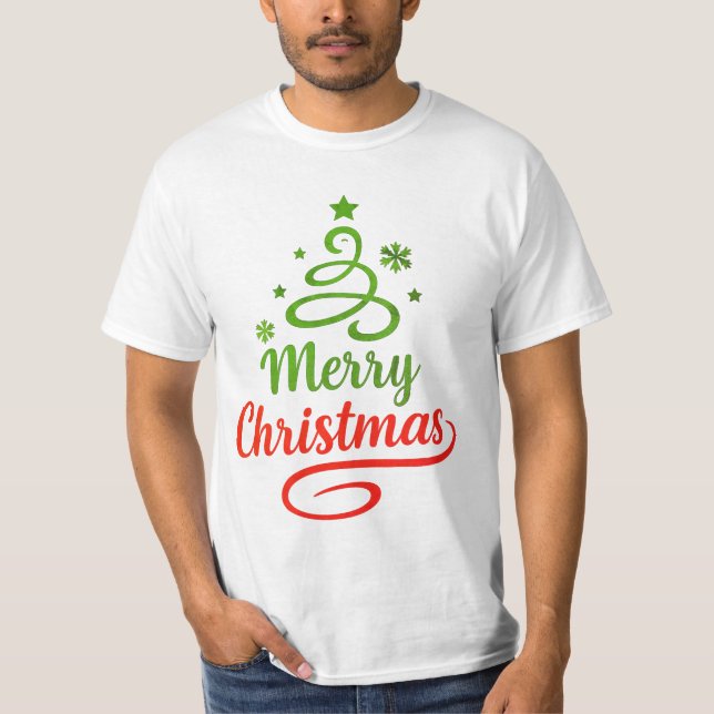 Freefit Merry Christmas Men’s Value Tee 🎄 | Custo (Front)