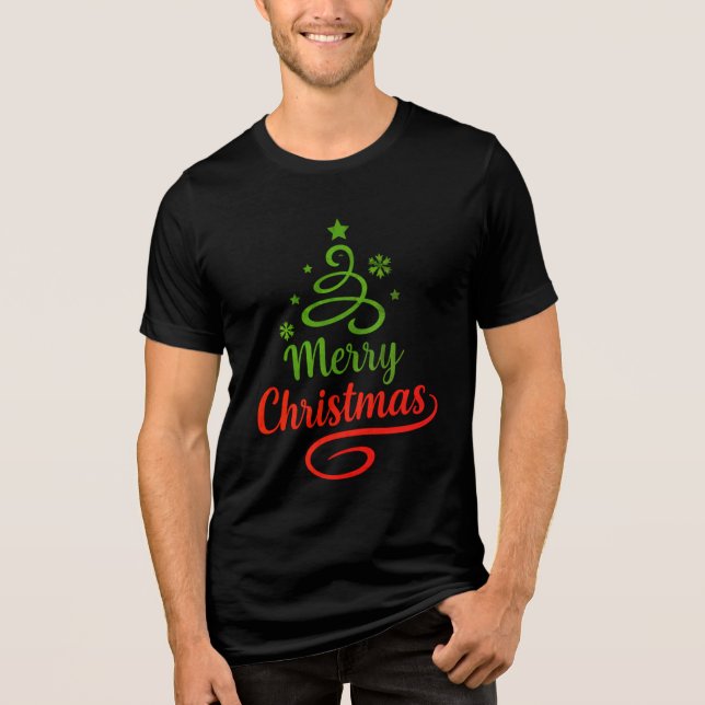 Freefit Merry Christmas Tri-Blend Tee 🎄 | Premium (Front)