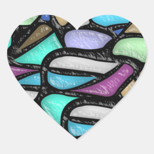 Freeform Leaded Glass (Heart-shaped Stickers) Heart Sticker
