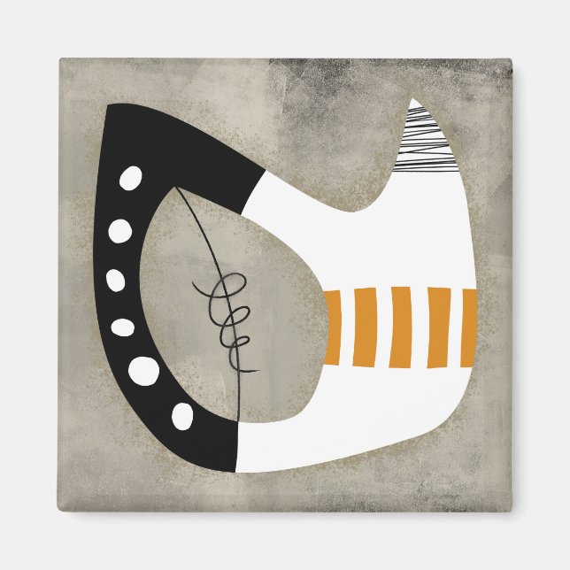 Freeform - Orange Black White Refrigerator Magnet (Front)