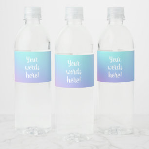 Freeform Pastel Gradient Water Bottle Labels