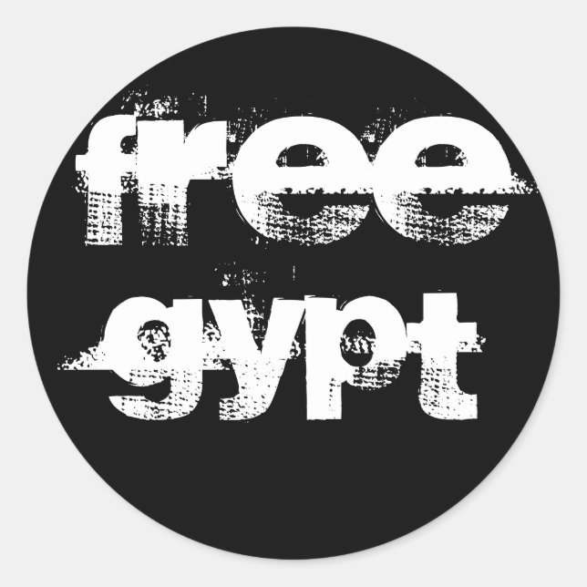 FREEGYPT CLASSIC ROUND STICKER (Front)