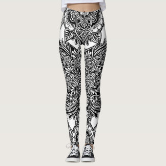 Freehand Full Page B&W Leggings