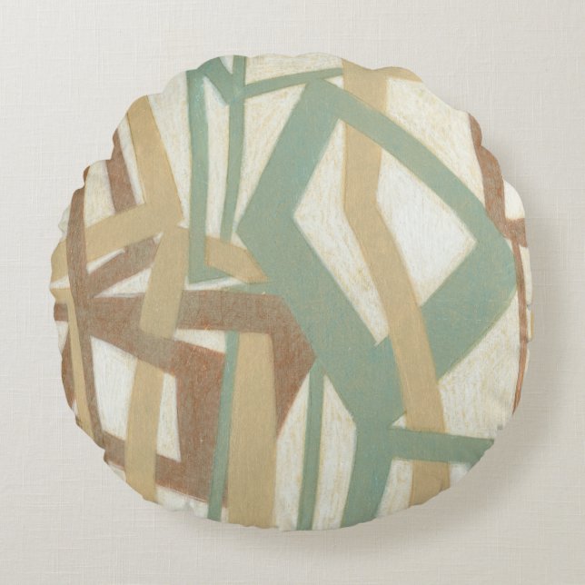 Freehand Painting by Norman Wyatt Round Cushion (Front)