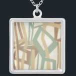 Freehand Painting by Norman Wyatt Silver Plated Necklace<br><div class="desc">A Norman Wyatt Jr. original. Modern abstract freehand painting in muted earth tones. Would look great on a cream coloured wall,  an eggshell pillow,  or as a design on a brown shirt. How will you customise yours?</div>