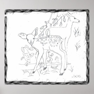 Freehand Pencil Sketch Wall Decor