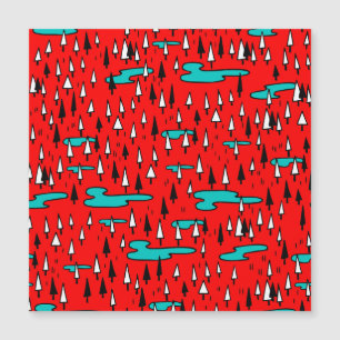 Freehand trees: Scandinavian Christmas pattern.