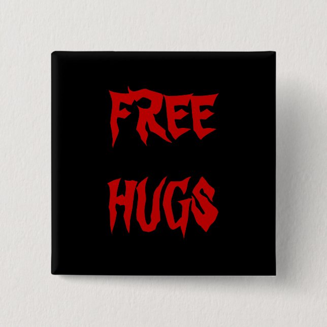 FREEHUGS 15 CM SQUARE BADGE (Front)