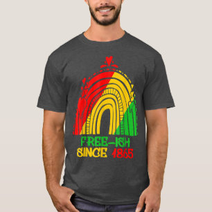 Freeish Since 1865 Juneteenth Day Black Pride Rai T-Shirt