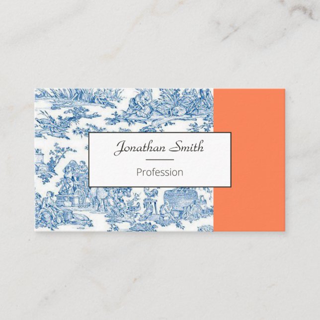 Freelance Business card | Toile de Jouy (Front)