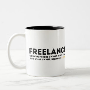 Freelance Definition Two-Tone Coffee Mug