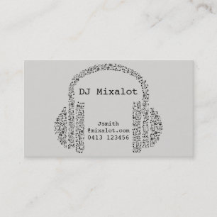 Freelance DJ Disc Jockey party music Business Card