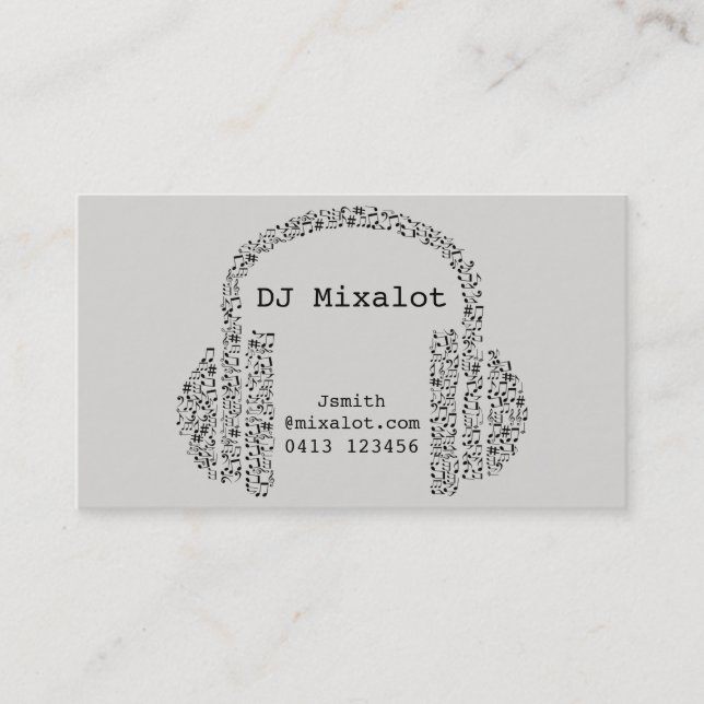 Freelance DJ Disc Jockey party music Business Card (Front)