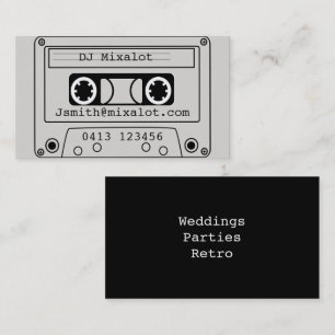 Freelance DJ Disc Jockey party retro music Business Card