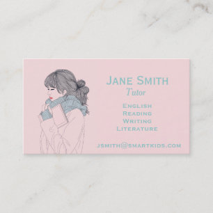 Freelance English literature tutor teacher Business Card
