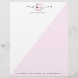 Freelance Makeup / Hair Artist Elegant Custom Logo Custom Letterhead