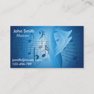 Freelance Musician, session musician Music Business Card