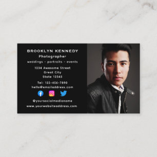 Freelance Photographer Social Media Photo Headshot Business Card