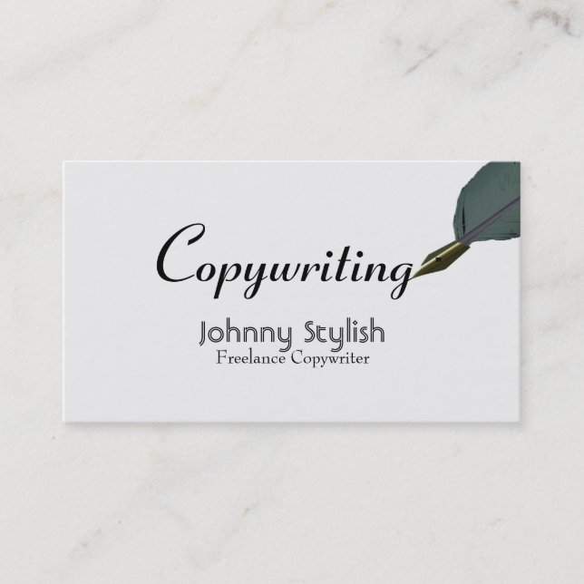 Freelance writer and copywriter elegance business card (Front)