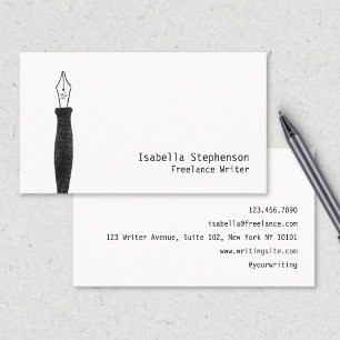 Freelance Writer Author Editor Copywriter Pen Business Card