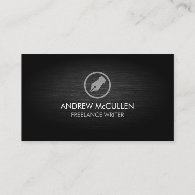 Freelance Writer Author Novelist Business Card (Front)