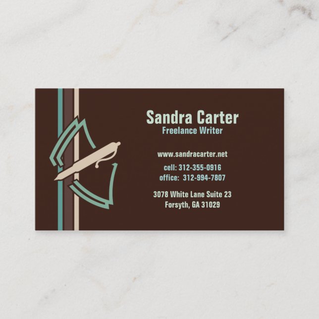 Freelance Writer Business Card (Front)