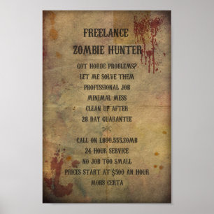 Freelance Zombie Hunter Poster