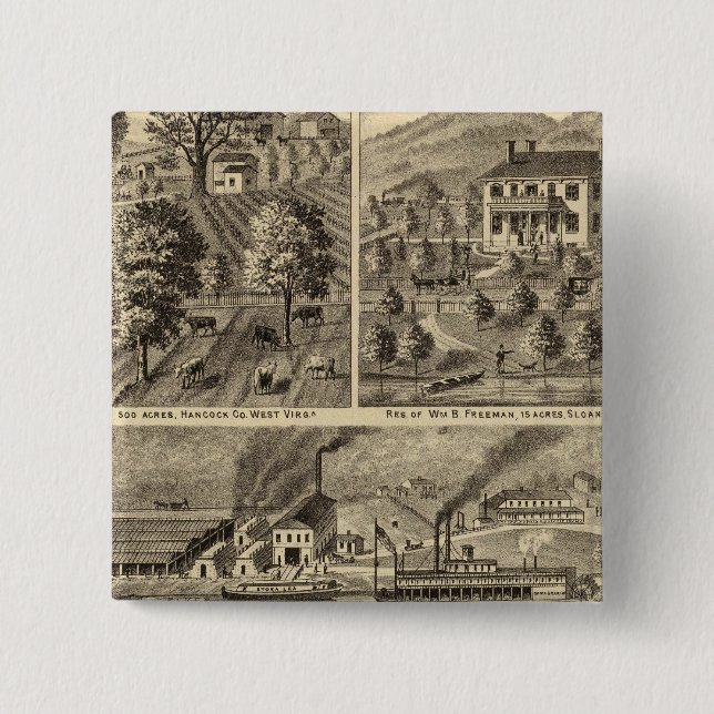 Freeman Brothers Works, Ohio 15 Cm Square Badge (Front)