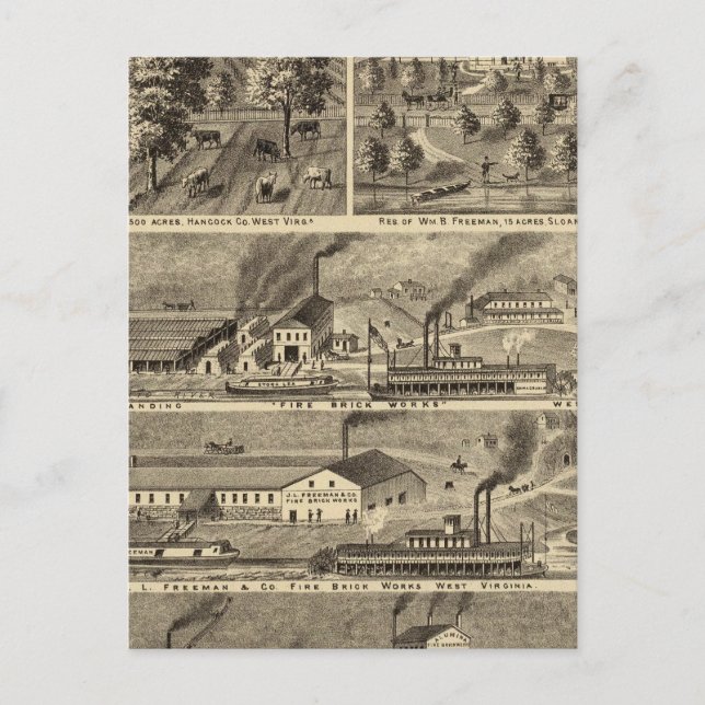 Freeman Brothers Works, Ohio Postcard (Front)