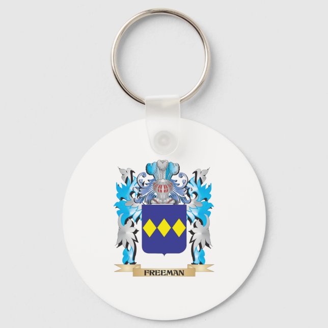 Freeman Coat of Arms - Family Crest Key Ring (Front)