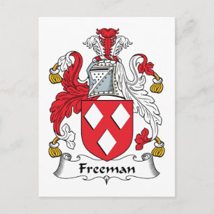 Freeman Family Crest Postcard