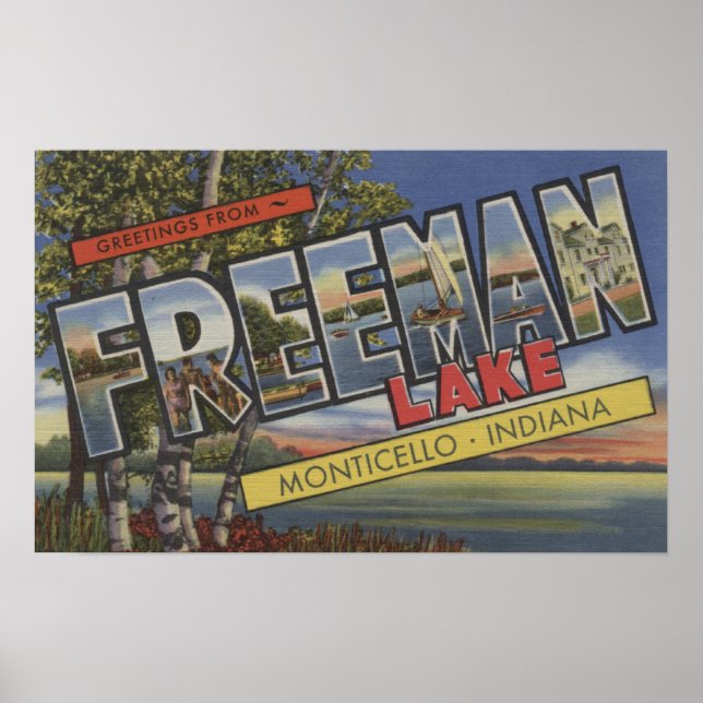 Freeman Lake - Large Letter Scenes Poster (Front)