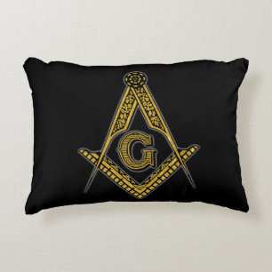 Freemason (Black & Gold) Decorative Cushion